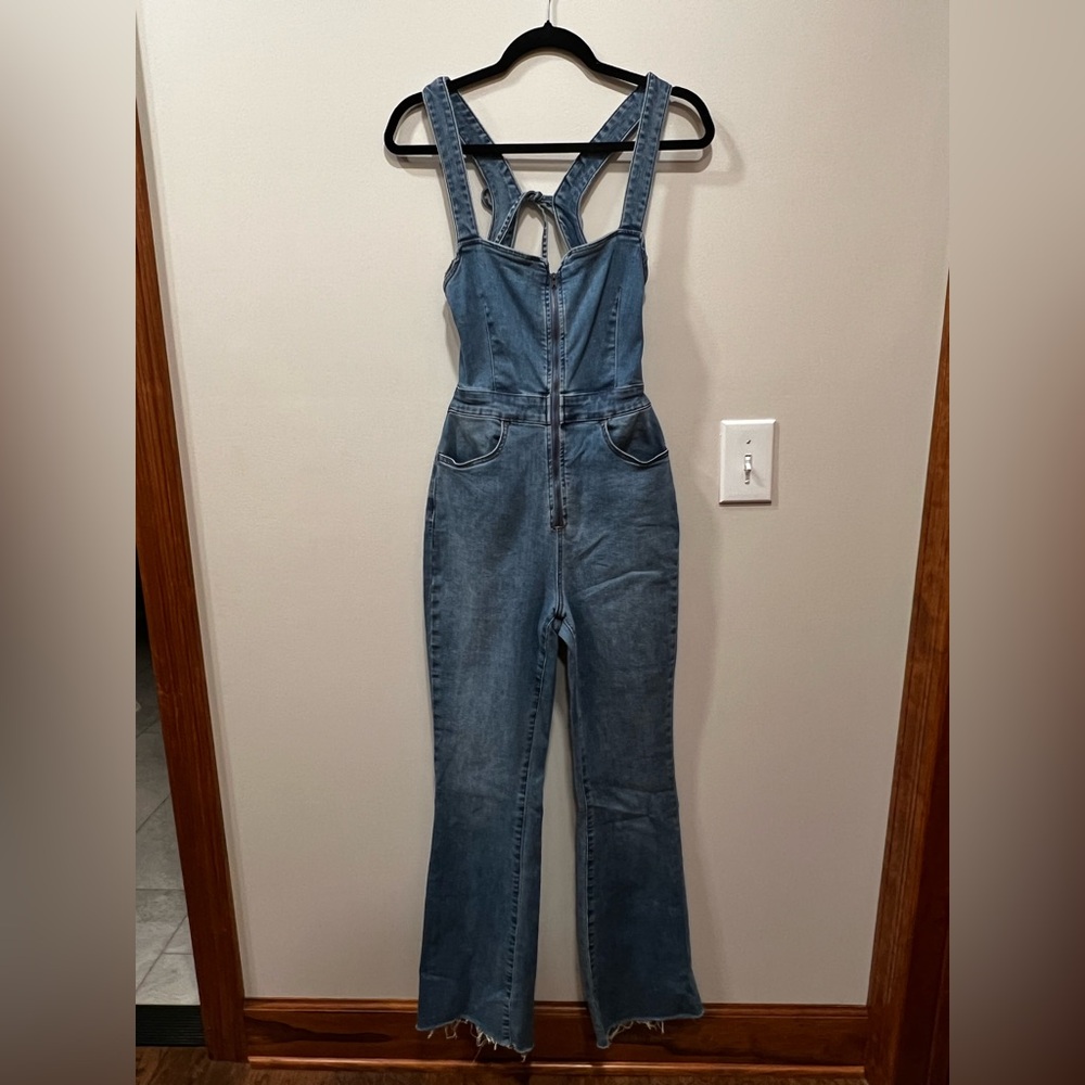 Free People Denim Overalls